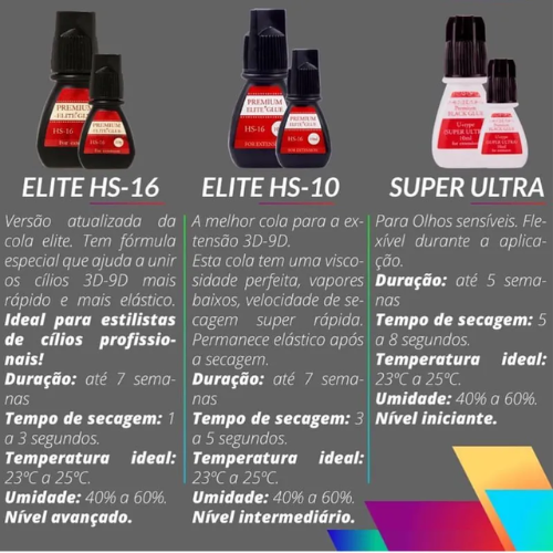 COLA PARA EXTENSÃO DE CÍLIOS SUPER ULTRA PREMIUM BLACK 5ML
